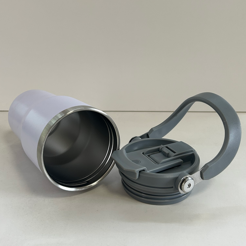 Portable 20oz 30oz Stainless Steel Flip Straw Insulated Travel Coffee Cup Tumbler Handle Leakproof Outdoor Thermal Car Food