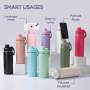 24oz 25oz Sports Stainless Steel Vacuum Flask Thermos with Magnetic Screw Lid and Straw Handle 12oz 32oz 40oz 64oz Options