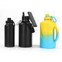 24oz 25oz Sports Stainless Steel Vacuum Flask Thermos with Magnetic Screw Lid and Straw Handle 12oz 32oz 40oz 64oz Options