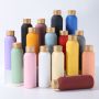 Stainless Steel Small Mouth Water Bottle Wooden Bottle Cap Outdoor Sports Travel Drink Thermos Bottles