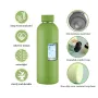 Stainless Steel Small Mouth Water Bottle Wooden Bottle Cap Outdoor Sports Travel Drink Thermos Bottles
