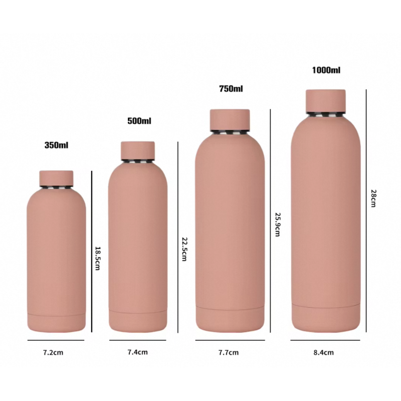 Stainless Steel Small Mouth Water Bottle Wooden Bottle Cap Outdoor Sports Travel Drink Thermos Bottles