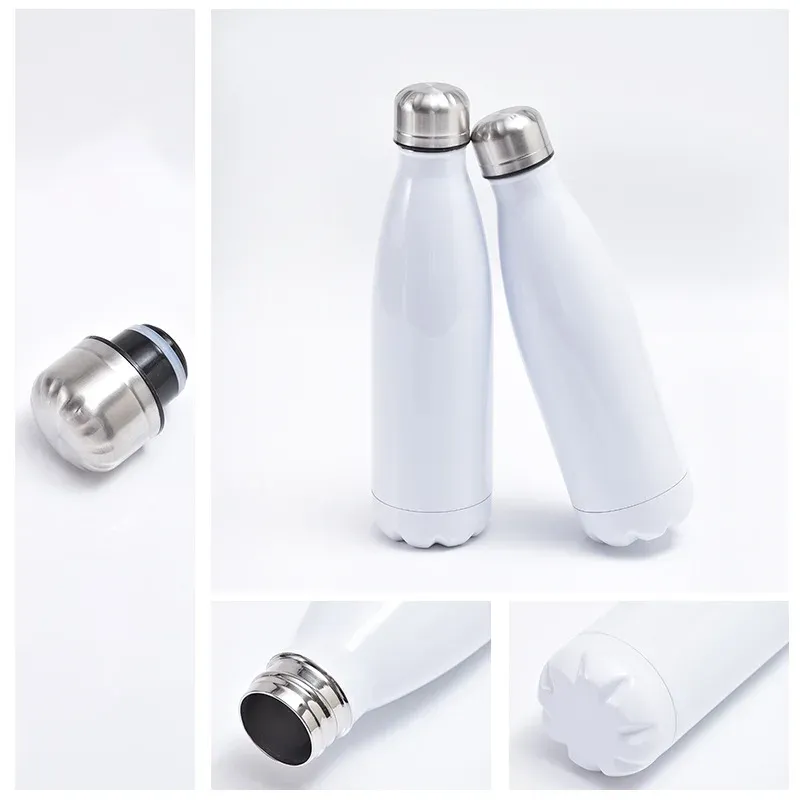 Thermal Sublimation Blank Sport 350/500ml Water Bottles Stainless Steel Thermos Double Wall Vacuum Flask Shape Bottle