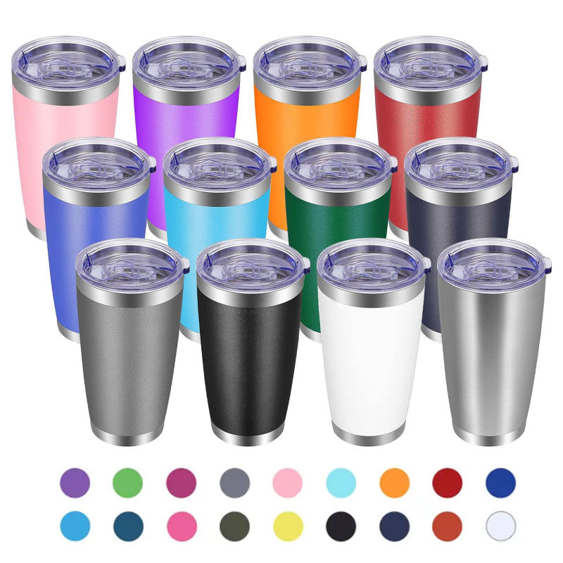 Factory Direct 20oz Double Wall Stainless Steel Tumbler Lid Mug Insulated Coffee Metal Tumbler