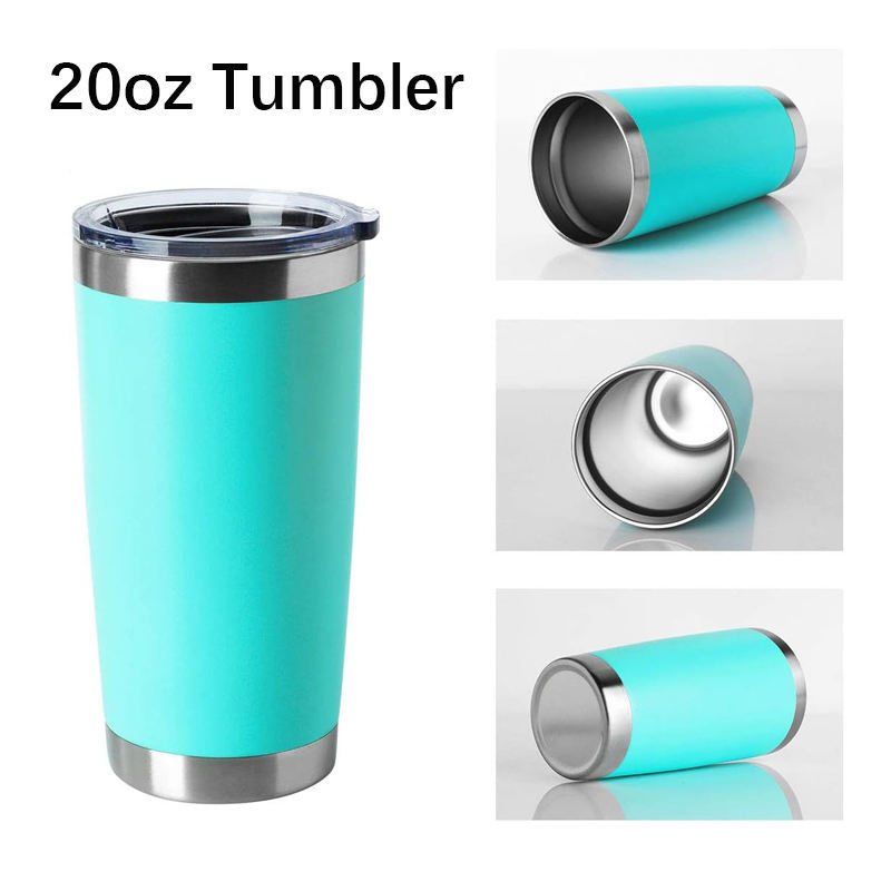 Factory Direct 20oz Double Wall Stainless Steel Tumbler Lid Mug Insulated Coffee Metal Tumbler