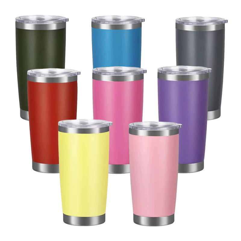 Factory Direct 20oz Double Wall Stainless Steel Tumbler Lid Mug Insulated Coffee Metal Tumbler