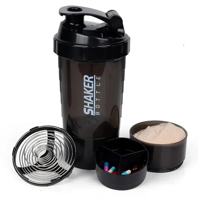 500ml 700ml BPA Free Plastic Workout Shake Protien Shaker Cup Shakers Gym Protein Shaker Bottle