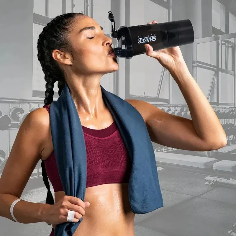 500ml 700ml BPA Free Plastic Workout Shake Protien Shaker Cup Shakers Gym Protein Shaker Bottle