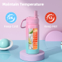 Factory-Made 16oz Children's Stainless Steel Insulated Sippy Water Bottle With Flip Top Vacuum Flask for Kids' Drinks/Mug