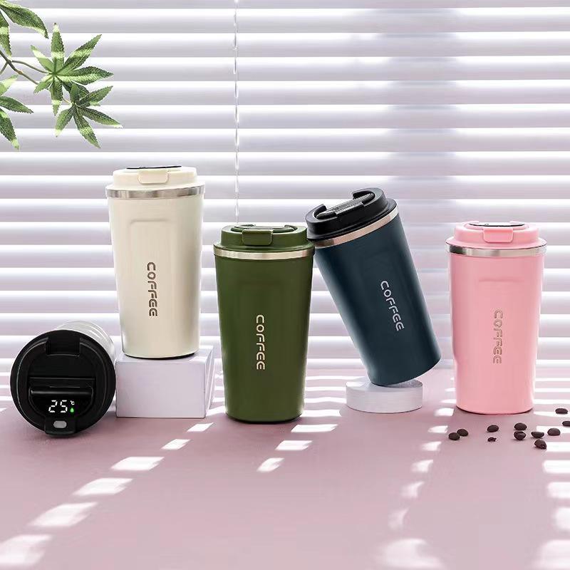 Factory Direct Sales Mug Stainless Steel Coffee LED Temperture Display Office Coffee Mugs