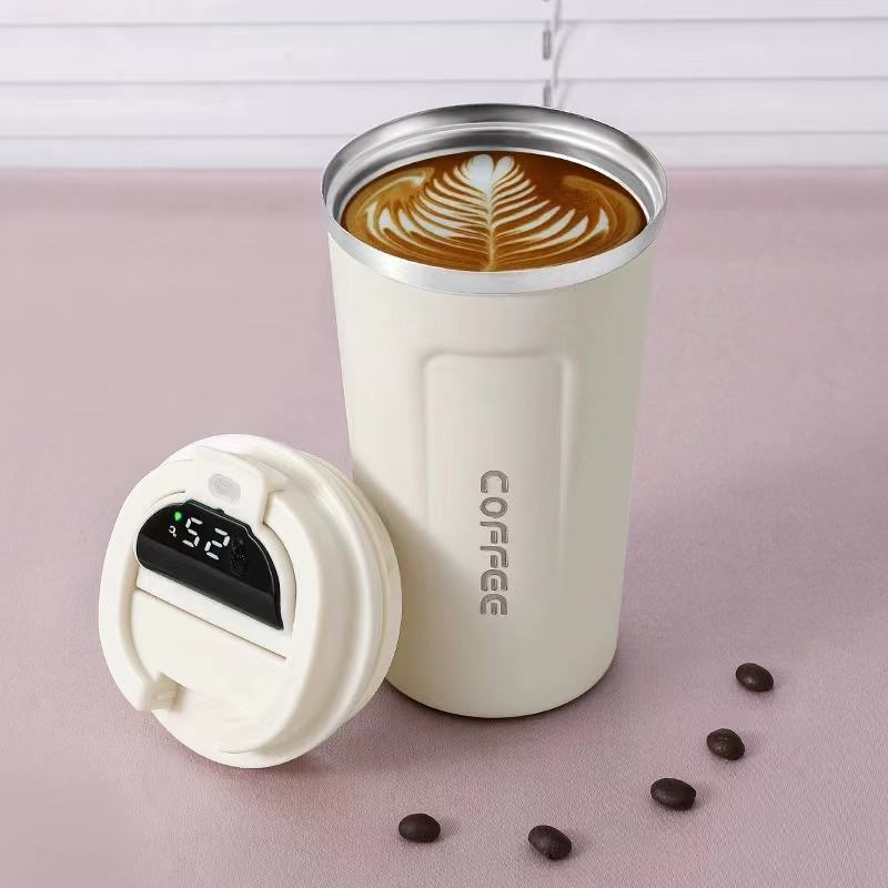 Factory Direct Sales Mug Stainless Steel Coffee LED Temperture Display Office Coffee Mugs