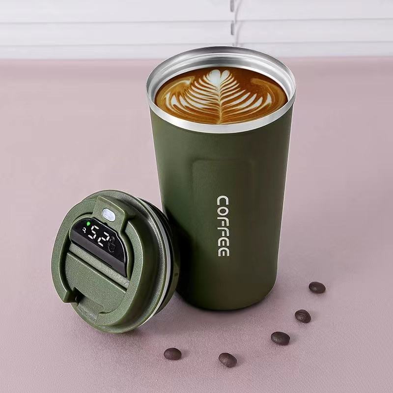 Factory Direct Sales Mug Stainless Steel Coffee LED Temperture Display Office Coffee Mugs