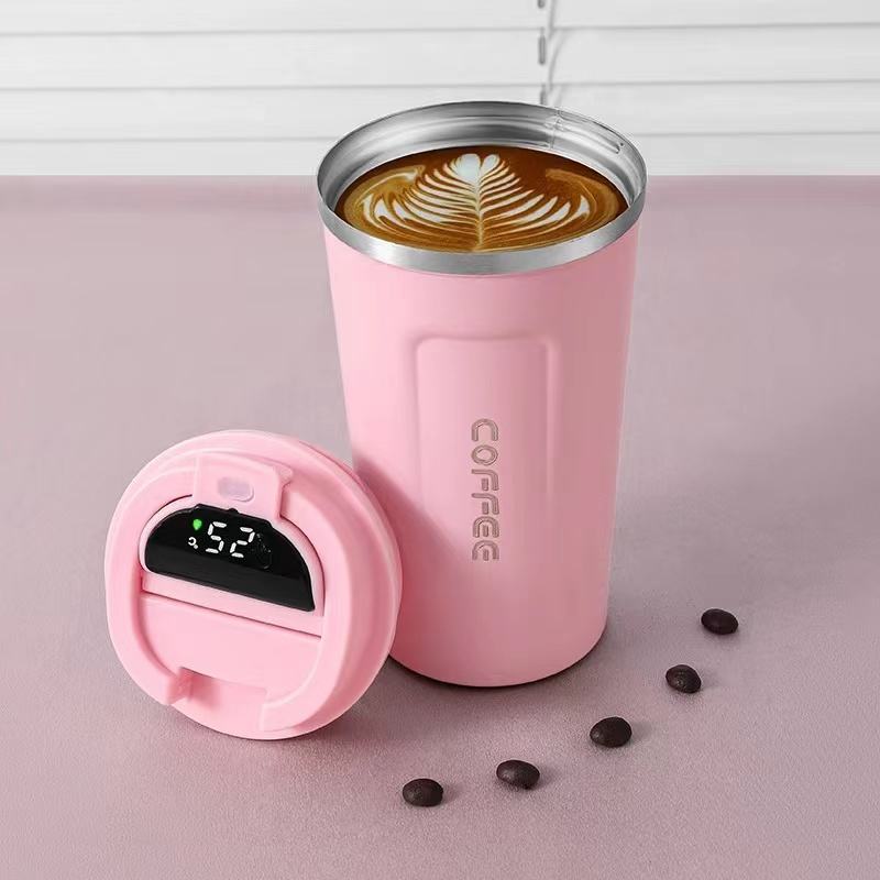 Factory Direct Sales Mug Stainless Steel Coffee LED Temperture Display Office Coffee Mugs
