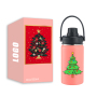 New Design Powder Coated Children Water Bottle Stainless Steel 12oz Tumbler with Handle Christmas Bottles