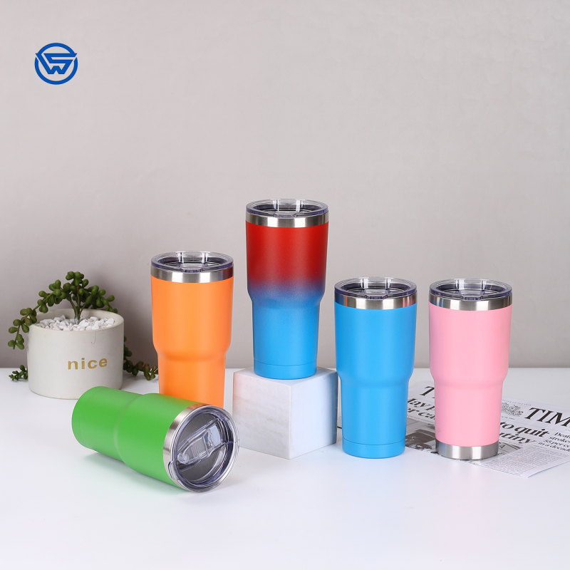 Wholesale 20oz Double Wall Vacuum Stainless Steel Tumbler Eco-Friendly Coffee Mug Regular Tumbler Lid Powder Coated Water 600ml