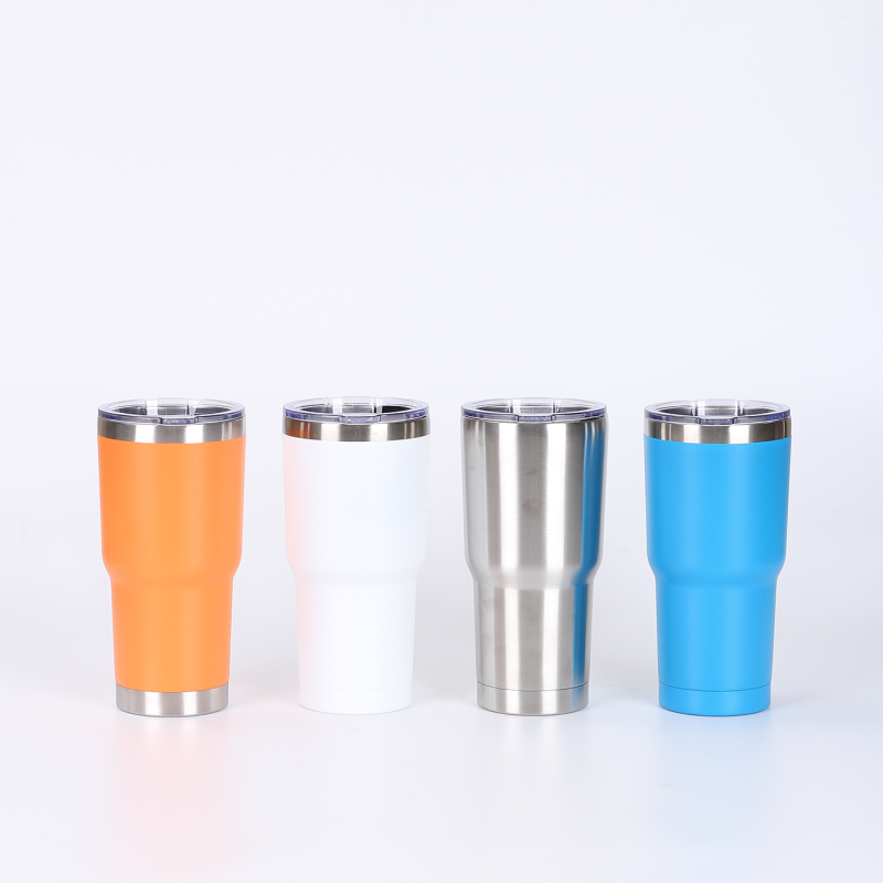 Wholesale 20oz Double Wall Vacuum Stainless Steel Tumbler Eco-Friendly Coffee Mug Regular Tumbler Lid Powder Coated Water 600ml