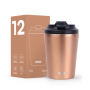 Wholesale Customized Logo 8oz 12oz Coated Stainless Steel Vacuum Coffee Cup With Lids