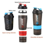 Custom Logo BPA Free 500ml 700ml Plastic Water Bottle Workout Blender Shaker Bottle Gym Protein Shaker Bottles