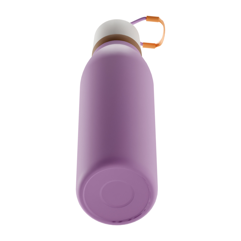 600ml Stainless Steel Double-Walled Vacuum Insulated Cola Flask Reusable Leak-Proof Water Bottle Bamboo Lid for Direct Drinking