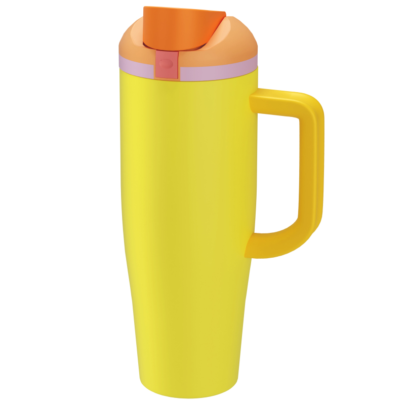 40oz Double-Wall leakproof Tumblers with Handle and Straw Lids