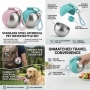 Collapsible Pet Silicone Drinking Water Bottle Pet Foldable Spherical Water Bottle Stainless Steel Dog Bowls