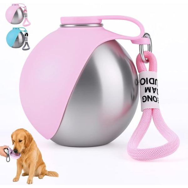 Wholesale Stainless Steel Dog Water Bottle Portable Leakproof Pet Travel Waterer Outdoor Drinking Feeder