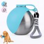 Collapsible Pet Silicone Drinking Water Bottle Pet Foldable Spherical Water Bottle Stainless Steel Dog Bowls