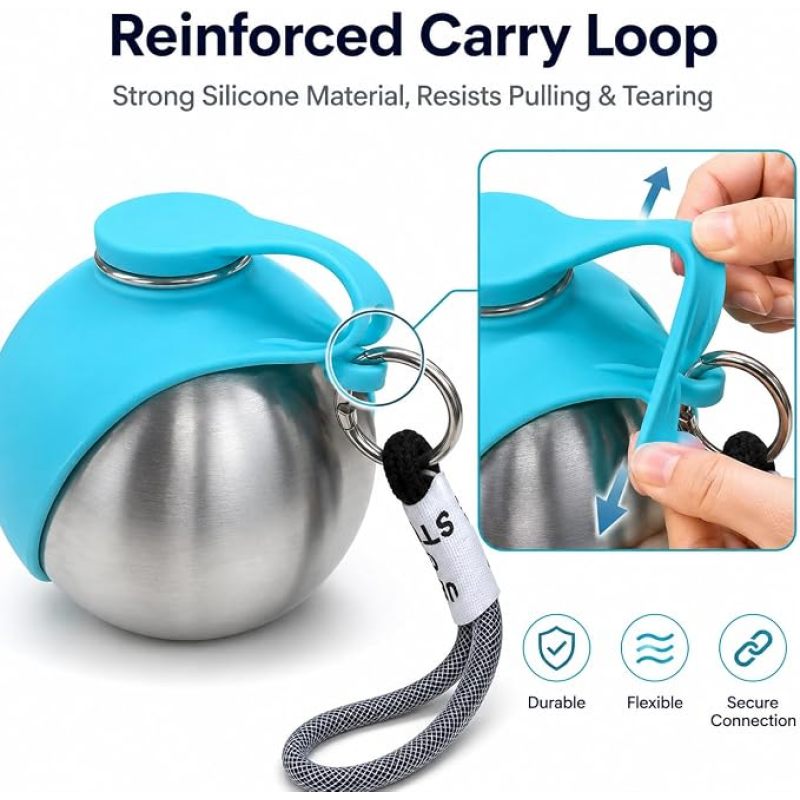 Wholesale Stainless Steel Dog Water Bottle Portable Leakproof Pet Travel Waterer Outdoor Drinking Feeder