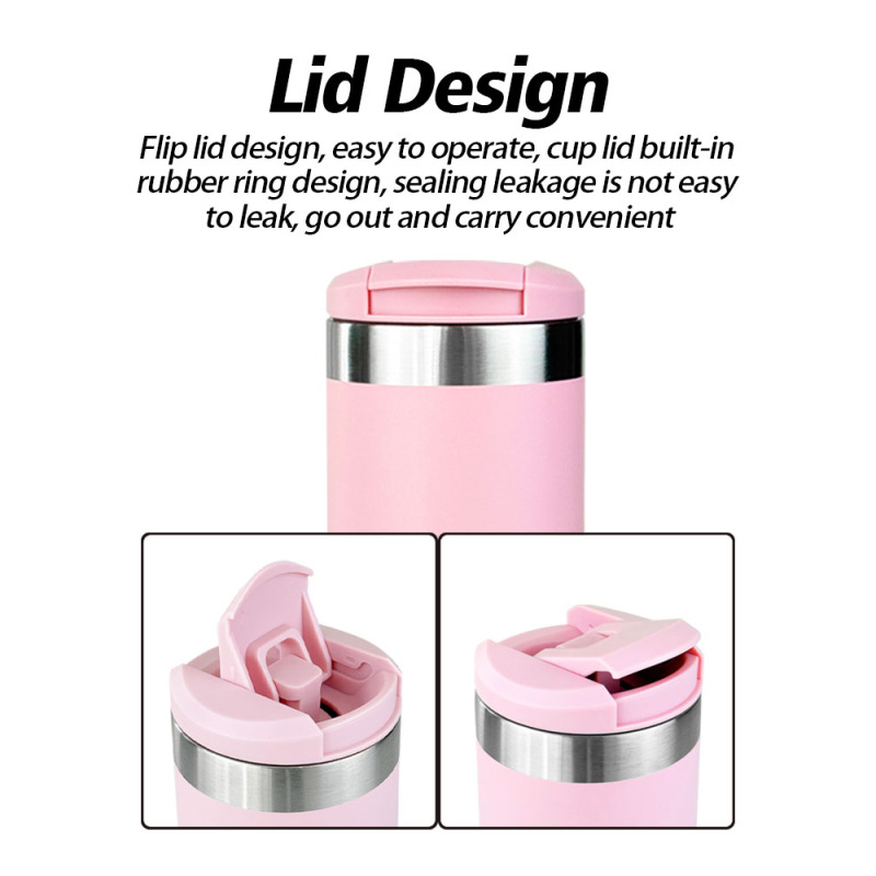 Wholesale 350ml 500ml Double Layer Bouncing Portable 304 Stainless Steel Vacuum Flask Tumbler Travel Coffee Mug