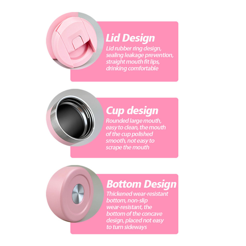 Wholesale 350ml 500ml Double Layer Bouncing Portable 304 Stainless Steel Vacuum Flask Tumbler Travel Coffee Mug