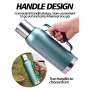 Large Capacity Vacuum Flask Water Bottle Double Wall Insulated Stainless Steel Thermo Jug Outdoor Thermal with Handle Keep Hot
