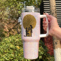 Wholesale Stainless Steel Rhinestone Tumblers Metal Cup 1200ml Travel Coffee Mug 40oz Tumbler With Handle