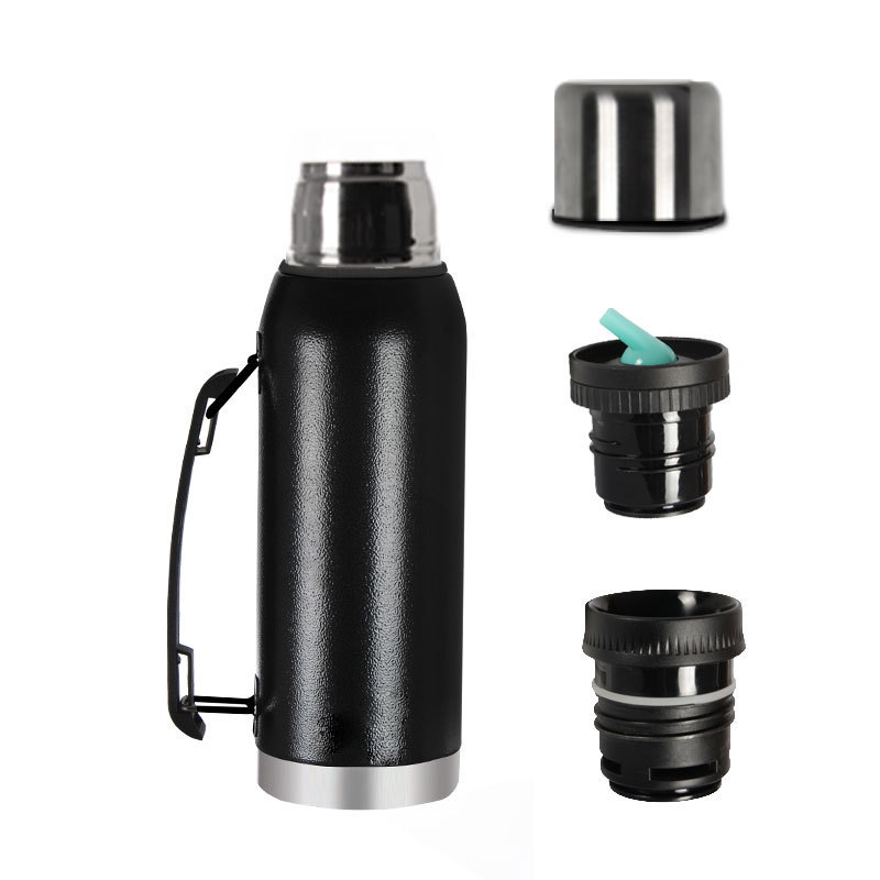 Yerba Mate Tea Gourd Set 8oz Yerba Mate Cup with Closing Lid Thermos Bottle Wooden Bombilla Straw Mate Cup