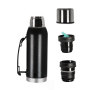 Yerba Mate Tea Gourd Set 8oz Yerba Mate Cup with Closing Lid Thermos Bottle Wooden Bombilla Straw Mate Cup