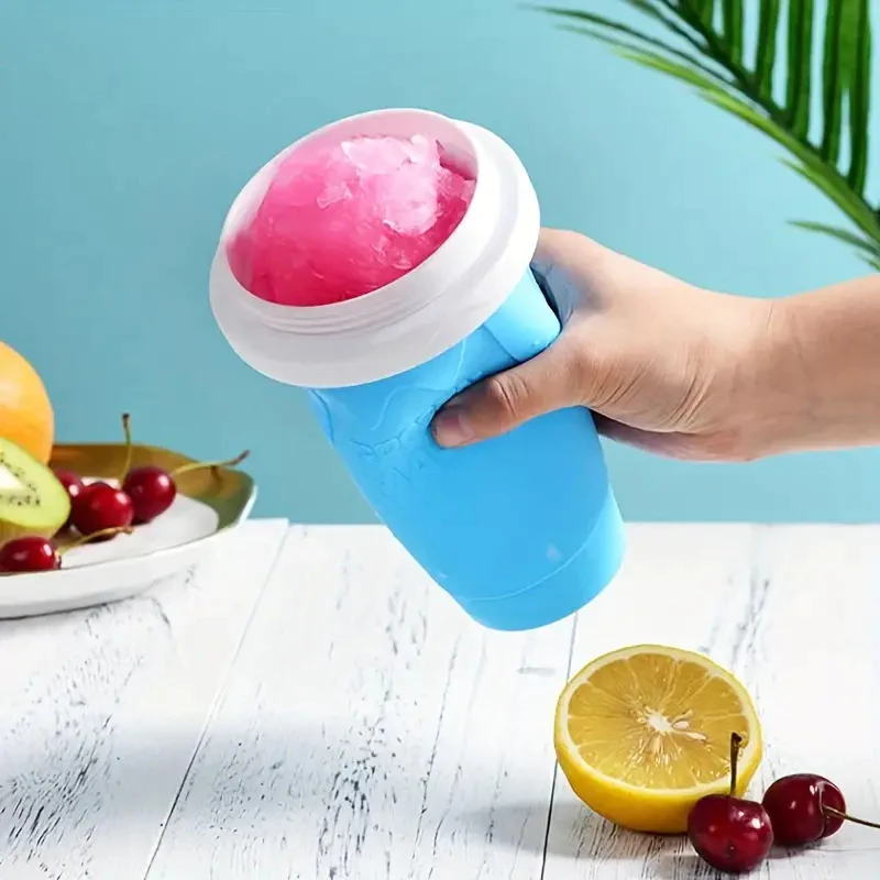 Magic Slushy Cup Quick Frozen Smoothie Drink Silicone Cup Squeeze Ice Cream Slushy Maker Cup Milk Shake Ice Cream Maker DIY