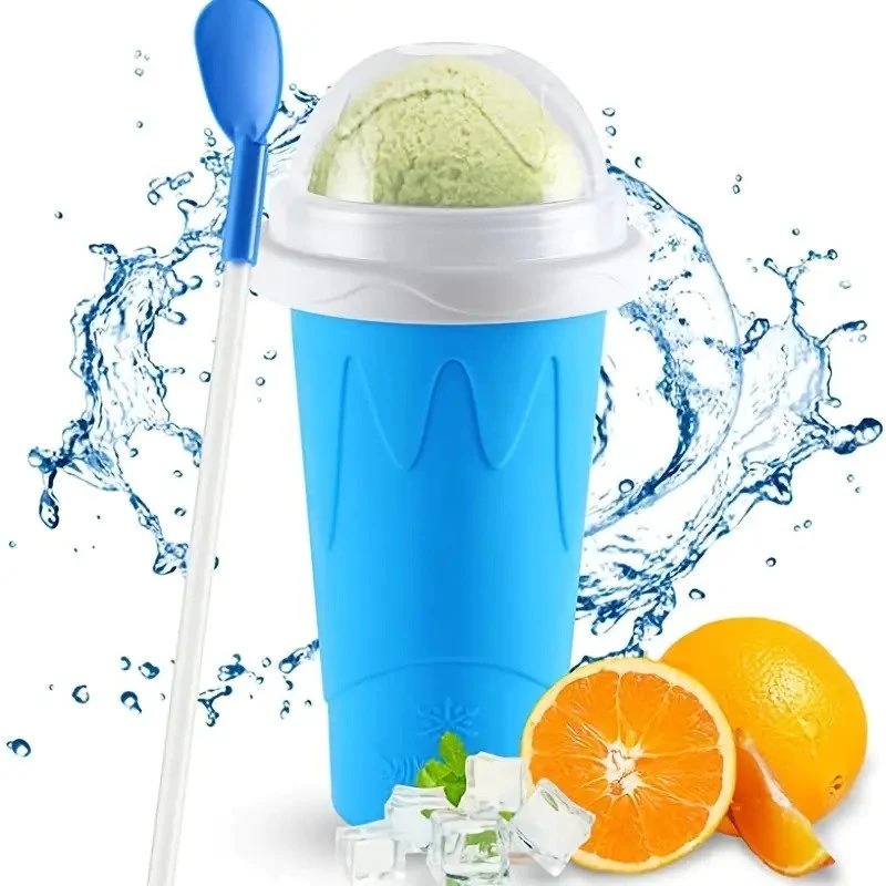 Magic Slushy Cup Quick Frozen Smoothie Drink Silicone Cup Squeeze Ice Cream Slushy Maker Cup Milk Shake Ice Cream Maker DIY