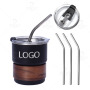 Wholesale Outdoor Camping 304 Stainless Steel Cup Beer Mug 300ml Coffee Mug With Straw