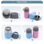 Food Jar Pot Customized Capacity Logo Color New Hot Selling Design Double Wall Insulated Stainless Steel Container with Spoon