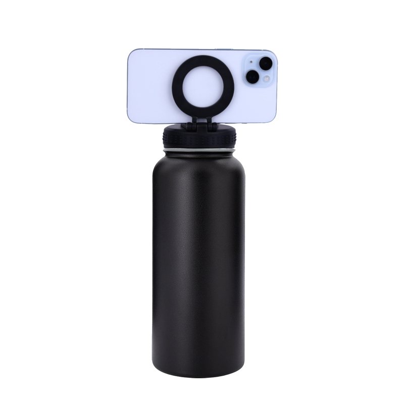 Trending Products 2024 New Arrivals Christmas Gifts Sport Gym Shaker Water Bottle With Storage Bottom and Phone Holder
