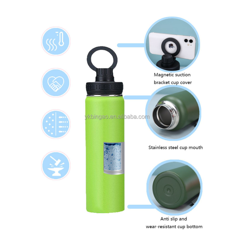 Trending Products 2024 New Arrivals Christmas Gifts Sport Gym Shaker Water Bottle With Storage Bottom and Phone Holder