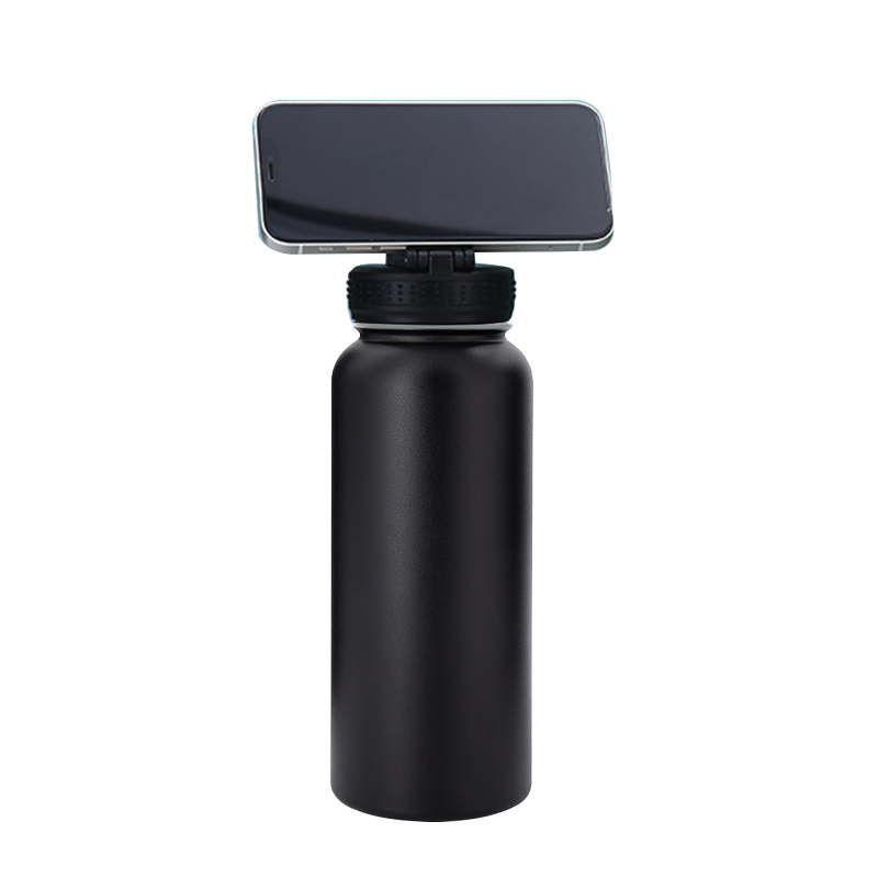 Trending Products 2024 New Arrivals Christmas Gifts Sport Gym Shaker Water Bottle With Storage Bottom and Phone Holder