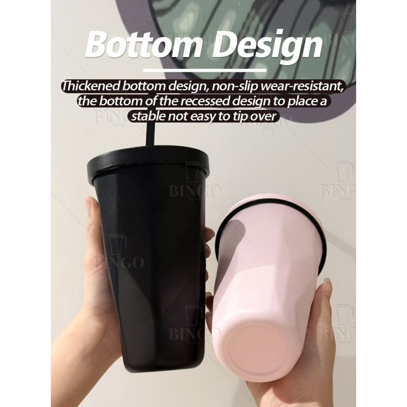 Portable Double Walled Stainless Steel 12oz Reusable Coffee Cup with Lid Leak-proof Travel Insulated Coffee Tumbler Mugs