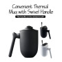Shaker Bottle Gym Hot and Cold Thermal Cup Matte Black Stainless Steel Shaker Bottle Portable Fitness Exercise Bottle with Straw