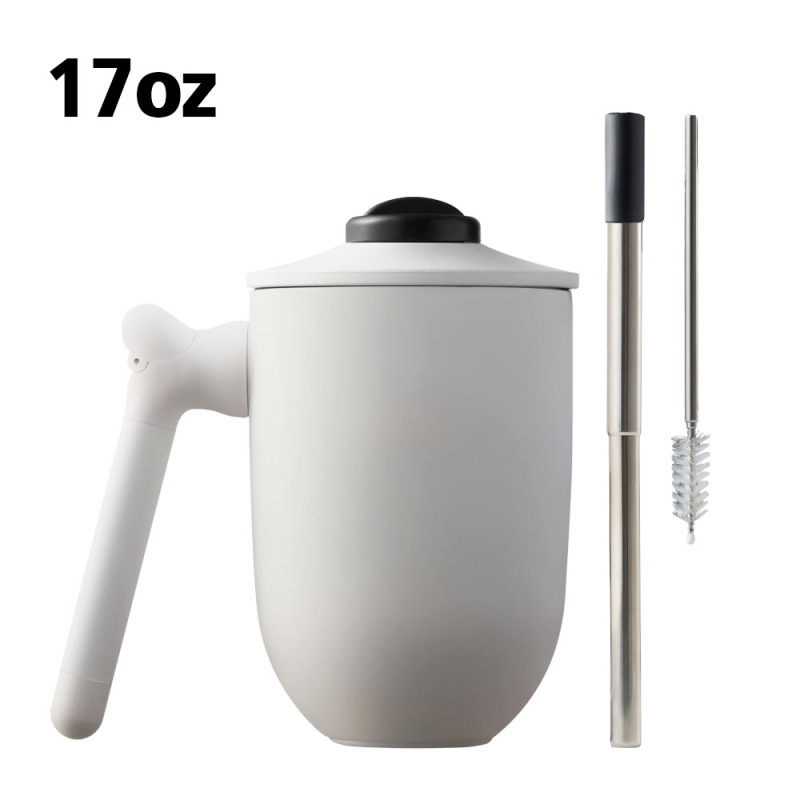 Shaker Bottle Gym Hot and Cold Thermal Cup Matte Black Stainless Steel Shaker Bottle Portable Fitness Exercise Bottle with Straw