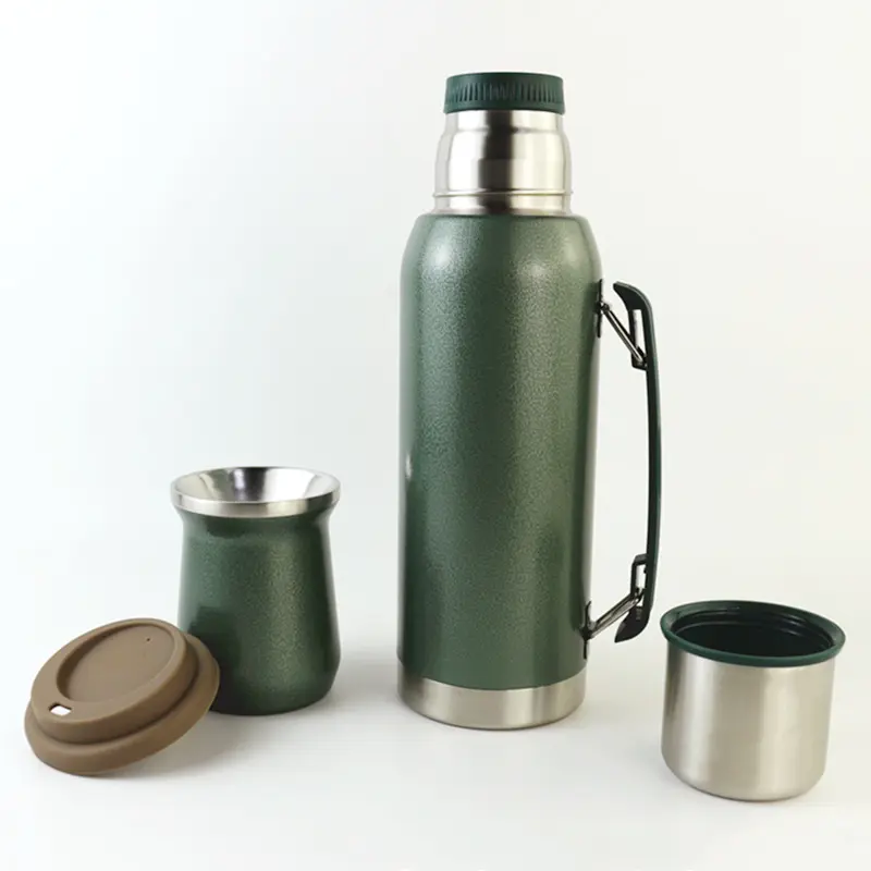 Wholesale 8oz Mate Cup 1l Water Bottle South America Gift Promotion Vacuum Insulated Stainless Steel Yerba Mate Cup Tea Set