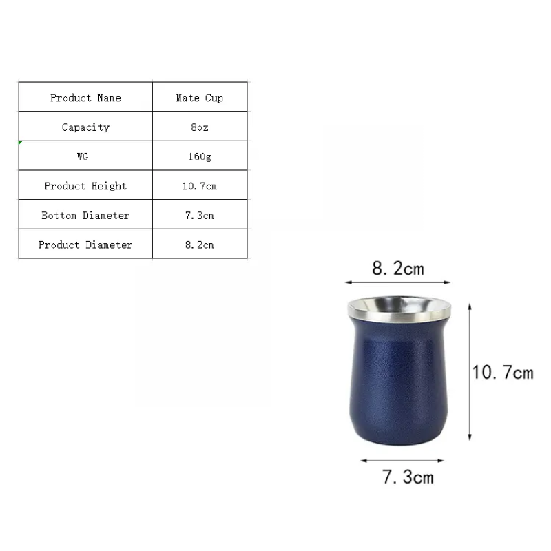 Wholesale 8oz Mate Cup 1l Water Bottle South America Gift Promotion Vacuum Insulated Stainless Steel Yerba Mate Cup Tea Set