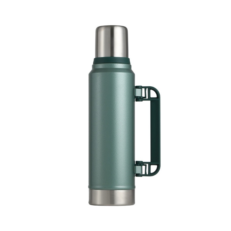 Wholesale Classic Outdoor Stainless Steel 1l Insulated Bottles Handle Wide Mouth Thermos Vacuum Travel Sports Water Bottles