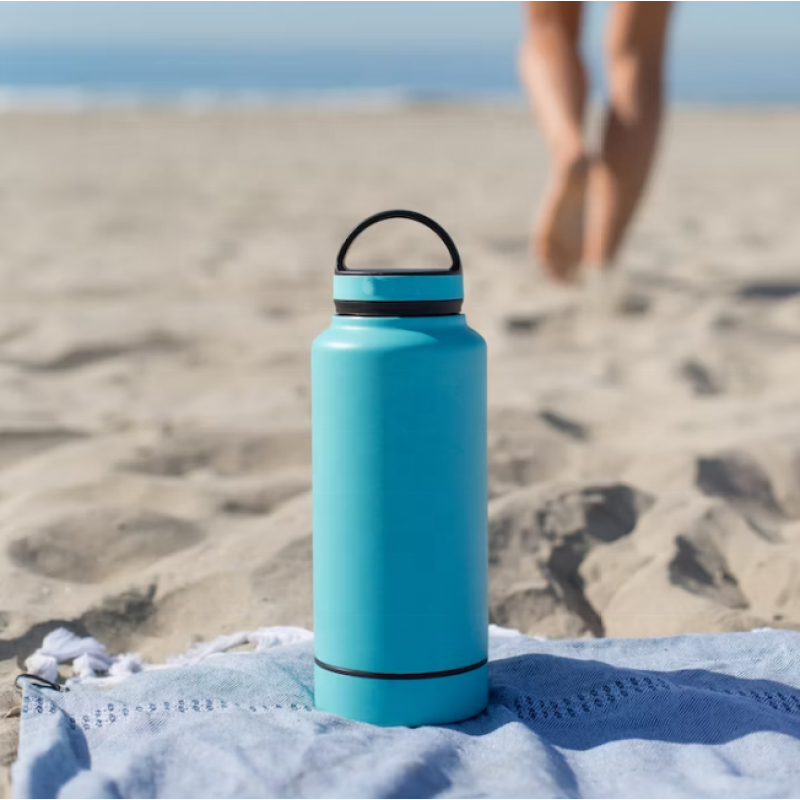 Sports Water Bottle 32 oz 2-in-1 Double Wall Stainless Steel Drinking Insulated Water Bottle with Storage Case With Lid