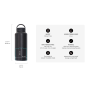 Sports Water Bottle 32 oz 2-in-1 Double Wall Stainless Steel Drinking Insulated Water Bottle with Storage Case With Lid