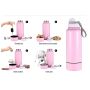 Sports Water Bottle 32 oz 2-in-1 Double Wall Stainless Steel Drinking Insulated Water Bottle with Storage Case With Lid
